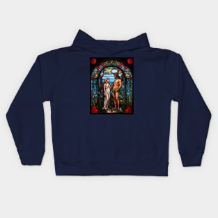 Eve Rejecting Adam - Funny Adam And Eve Kids Hoodie